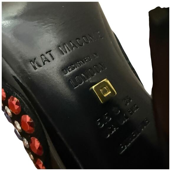 KAT MACONIE Vera Patent Leather Open Toe Embellished Boots Size 36 - Picture 12 of 15